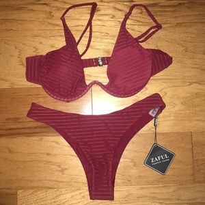 NZT Zaful swimsuit burgundy size M